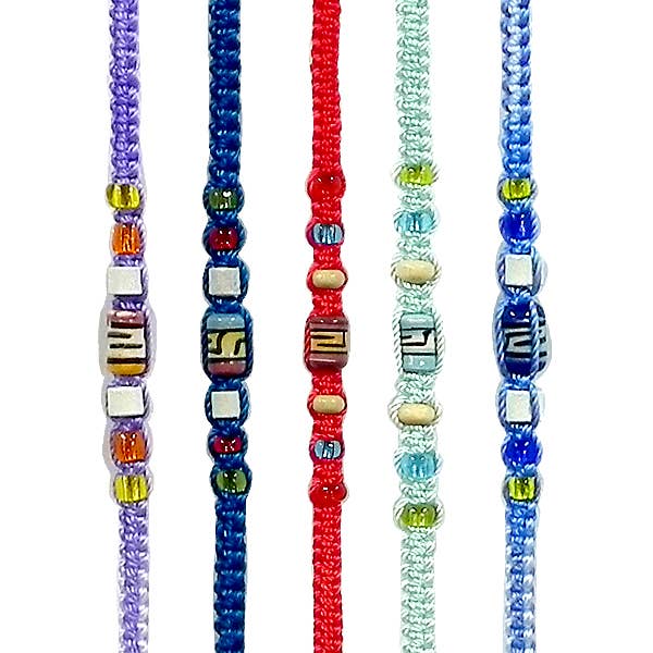 Ceramic Bead Thin Macrame Friendship Bracelet