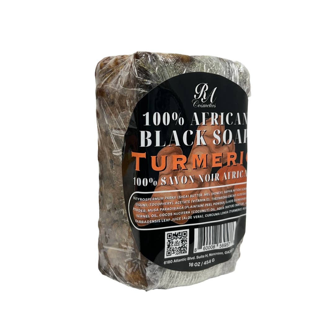 African Black Soap Bar - Turmeric Oil, 1lb
