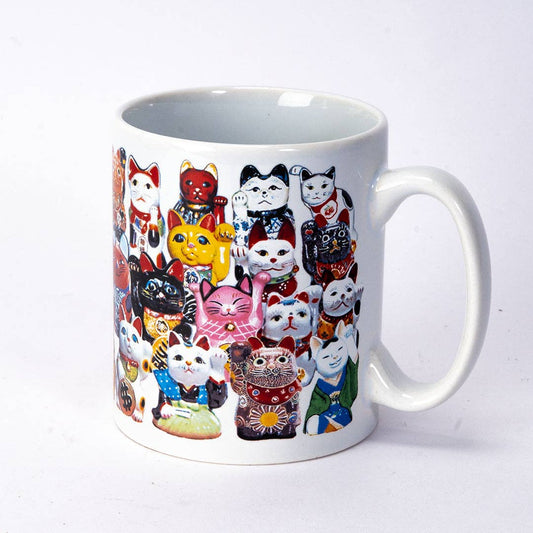 11oz 3.8"H Coffee/Tea Mug Maneki Neko Cats JP (1/48)