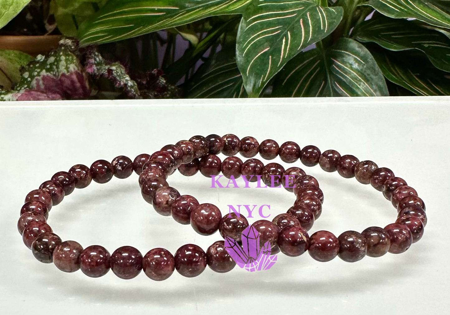 6mm Natural Eudialyte 7.5” Stretch Bracelet