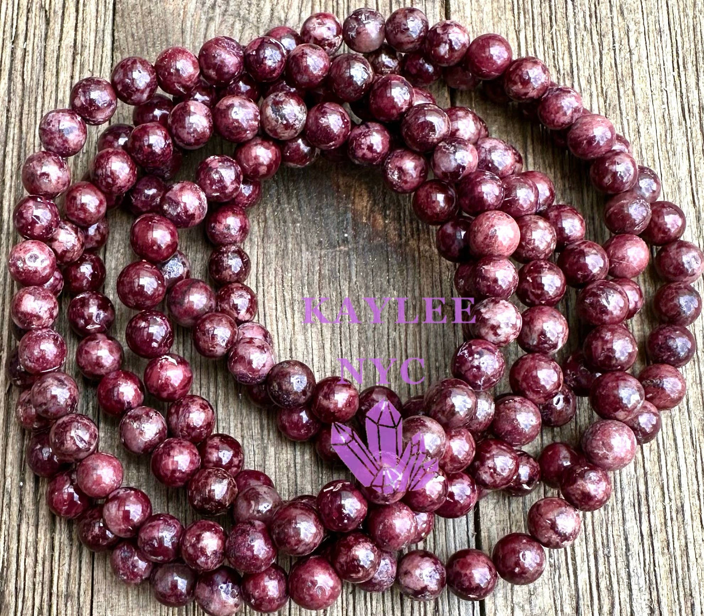 6mm Natural Eudialyte 7.5” Stretch Bracelet