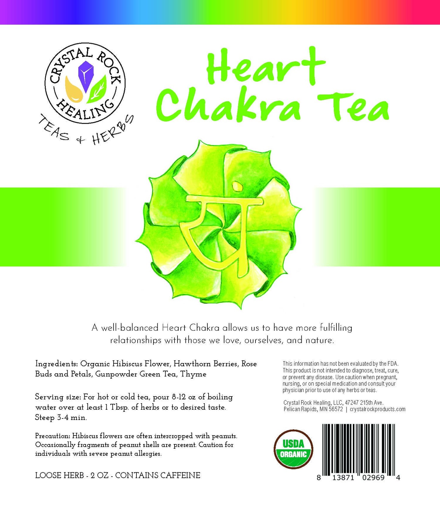 Heart Chakra Tea 2oz Organic