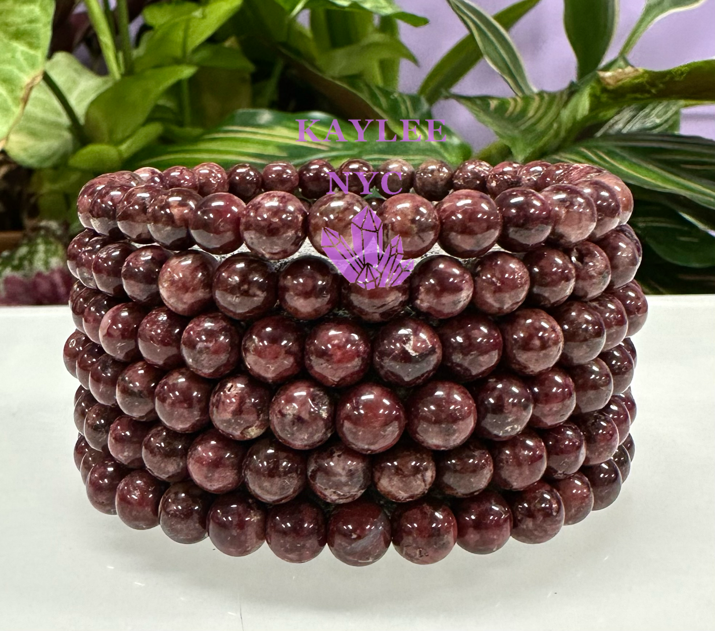 6mm Natural Eudialyte 7.5” Stretch Bracelet