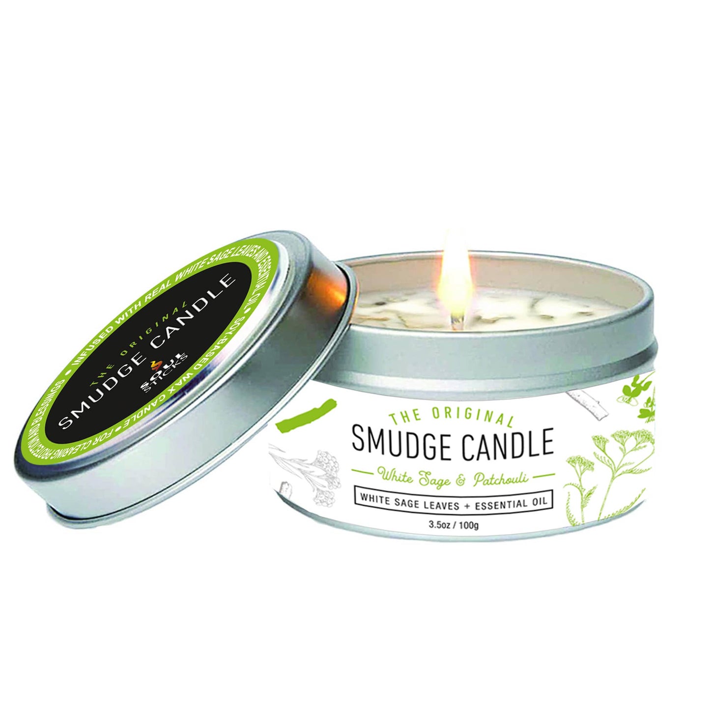 Soul Sticks - Patchouli Sage Smudge Candle (3.5 oz)