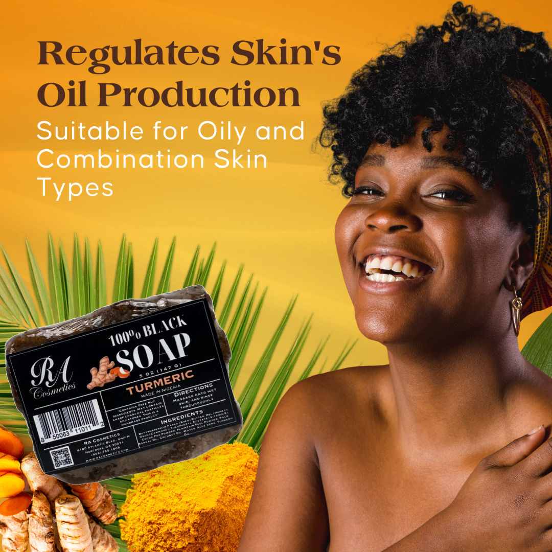 African Black Soap Bar - Turmeric Oil, 1lb