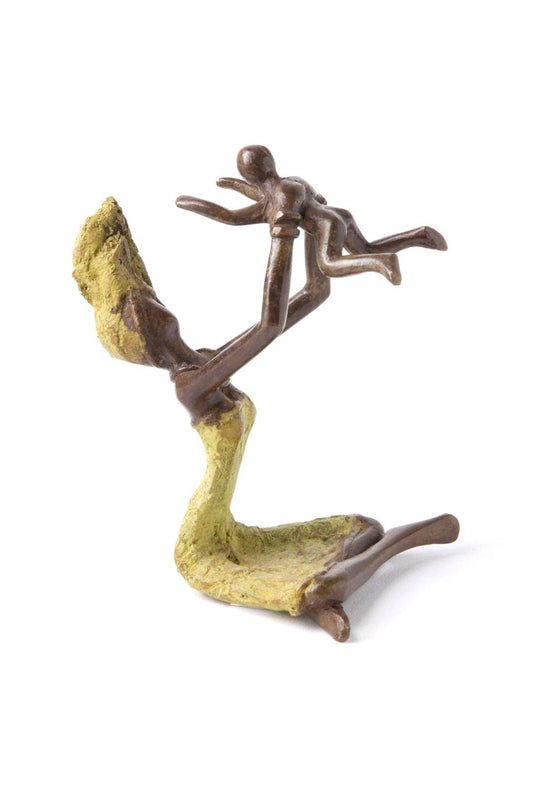 Bronze Playtime Mother & Child Sculpture