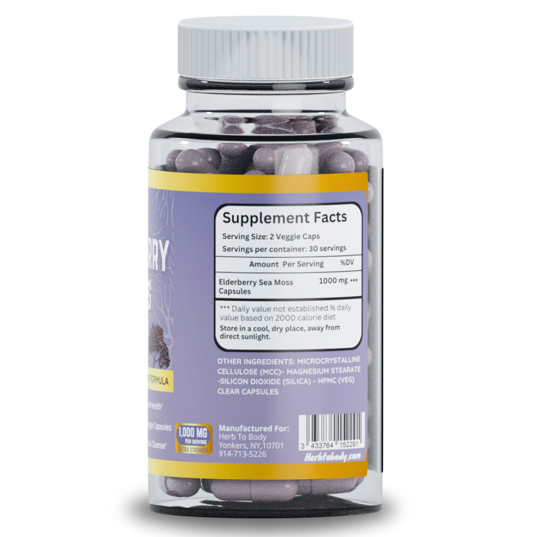 Elderberry Sea Moss Capsules (60 Capsules)