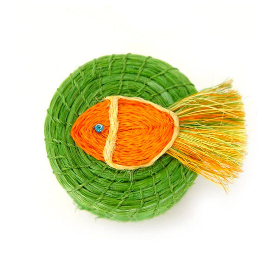 Swimming Fish Lidded Basket