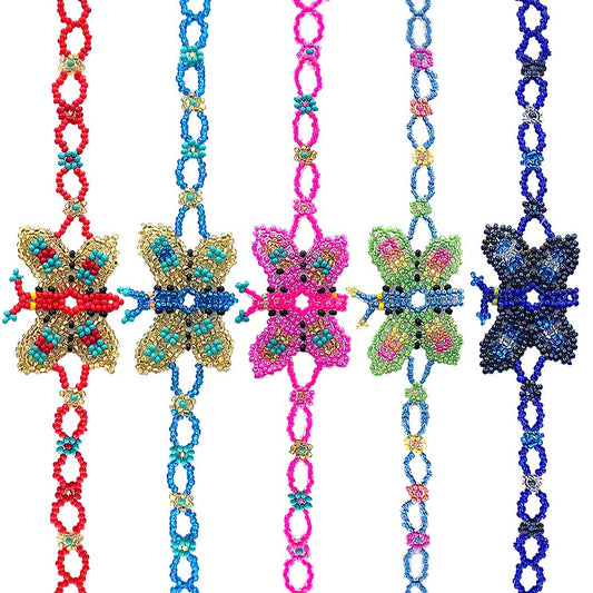 Butterfly Guatemalan Seed Bead Bracelet