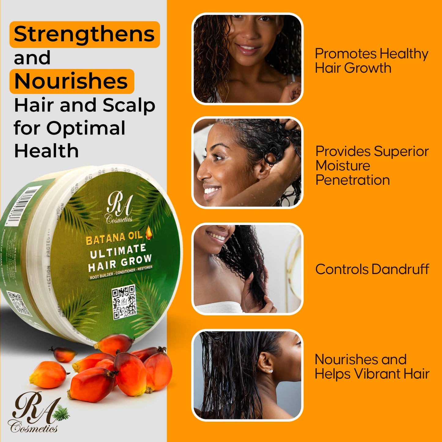 Batana Oil Ultimate Hair Grow - Daily Use - 8oz