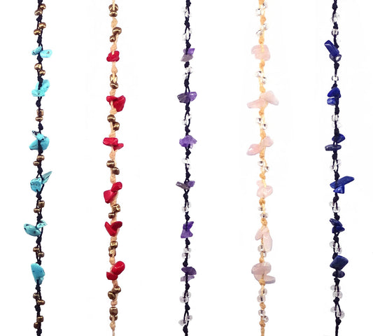 Chip Stone Macrame Friendship Bracelet